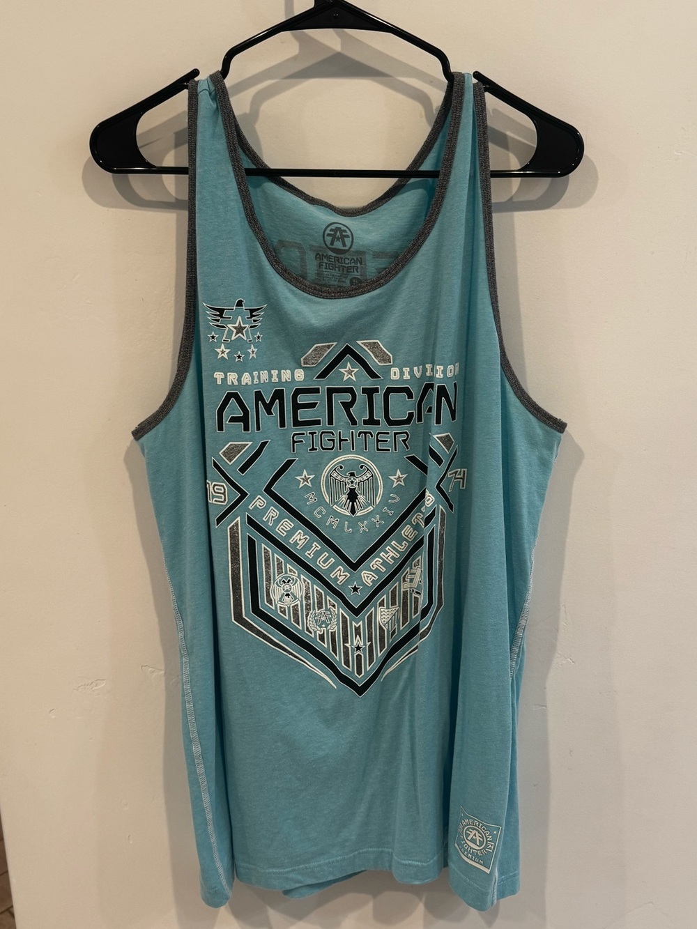 American Fighter Blue with Gray Trim and Graphic Front